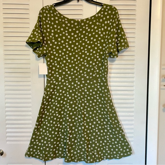 Abound Vintage Olive Daisy Dress - Picture 5 of 6